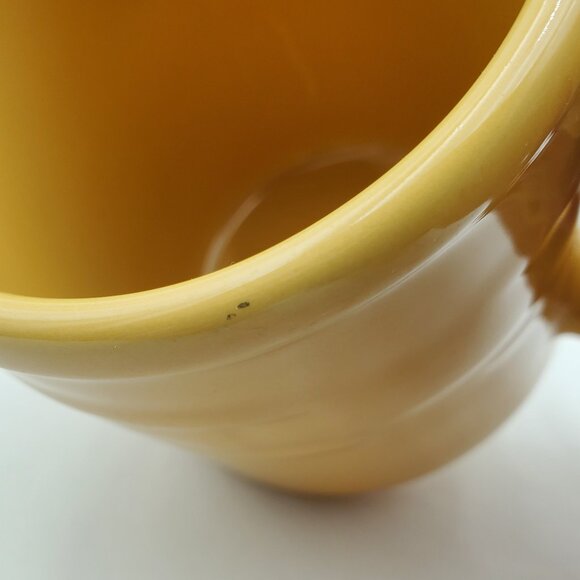 Longaberger Pottery Woven Traditions Butternut Mug Discounted Yellow Gold Mug - Picture 9 of 9